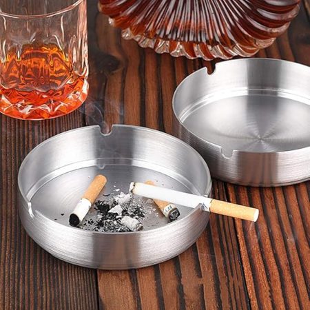 Bar Infusion Medium Open Ashtray Stainless Steel, (4"/10cm) - Image 2