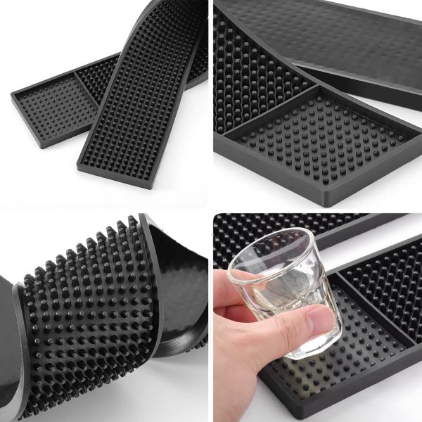 Bar Infusion 60*8*1cm Black PVC Silicone  Rectangle Bar Mat - Image 3