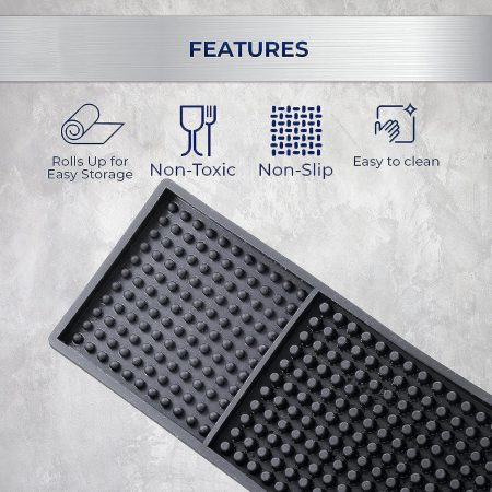 Bar Infusion 60*8*1cm Black PVC Silicone  Rectangle Bar Mat - Image 6