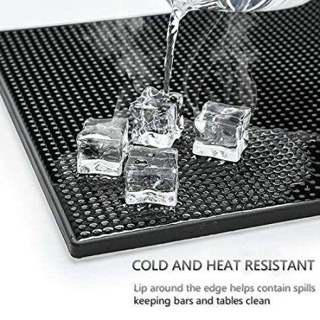 Bar Infusion 45*30*1cm Black PVC Silicone Square Bar Mat - Image 3
