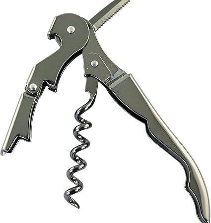 Bar Infusion Stainless Steel Duo-Lever Customizable Waiter's Corkscrew