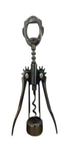 Bar Infusion Gun Metal Black Zinc Alloy Oval Top Stainless Steel Wine Opener