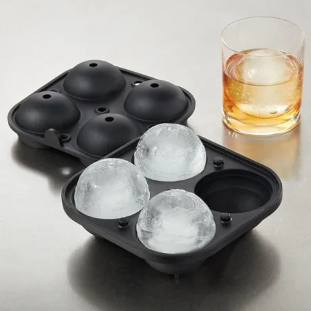 Bar Infusion Silicone Round Black 4 Hole Ice Mould - Image 2