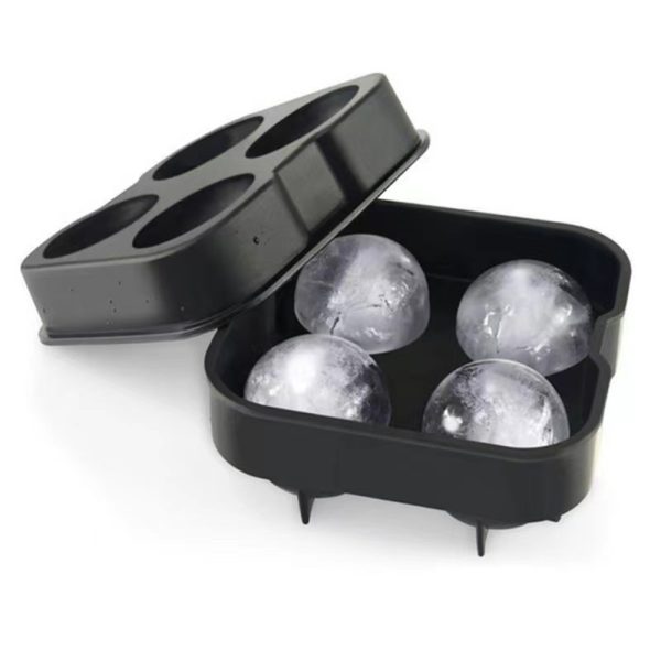 Bar Infusion Black 4 Hole Round Shape Ice Mould - Image 2