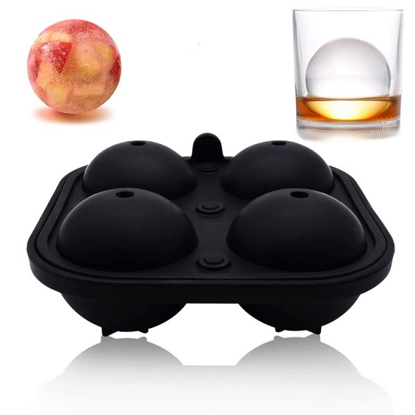 Bar Infusion Silicone Round Black 4 Hole Ice Mould - Image 3