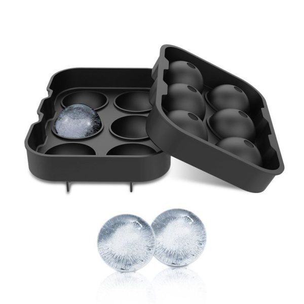 Bar Infusion 6 Hole Black Round Silicone Ice Mould - Image 2