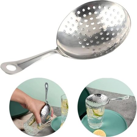 Bar Infusion Cocktail Strainer Stainless Steel Deluxe Julep - Image 11