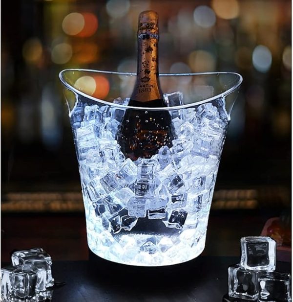 Bar Infusion 5L Charging Model  PS Round  LED Growing Ice Bucket  With Handle - Image 7