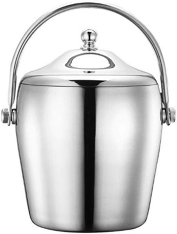 Bar Infusion 1L Stainless Steel Drum  Ice Bucket Double Ear With Lid And Handle - Image 6