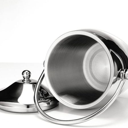 Bar Infusion 1L Stainless Steel Drum  Ice Bucket Double Ear With Lid And Handle - Image 9