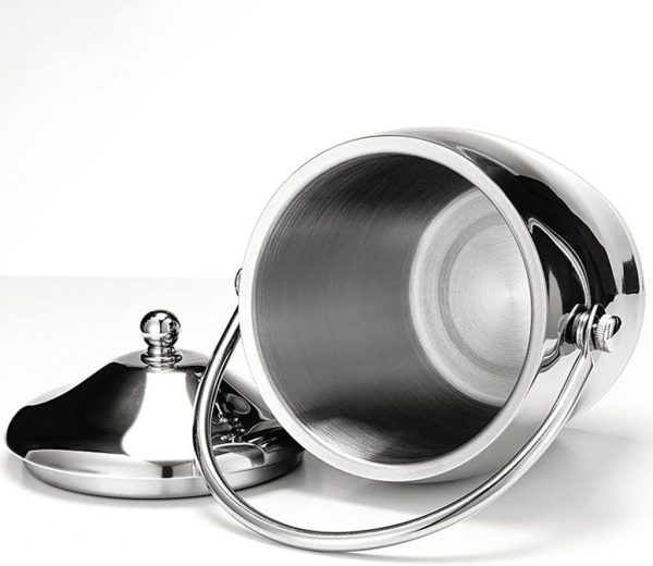Bar Infusion 1L Stainless Steel Drum  Ice Bucket Double Ear With Lid And Handle - Image 9