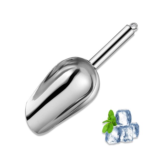 Bar Infusion Stainless Steel Round Ice Scoop