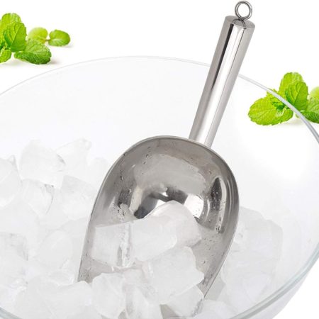 Bar Infusion Stainless Steel Round Ice Scoop - Image 7
