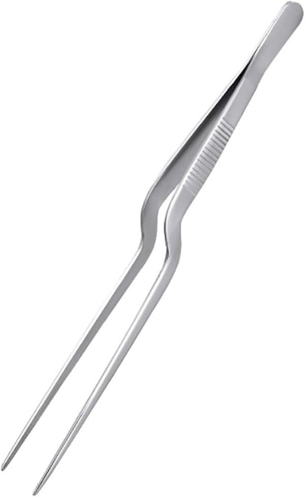 Bar Infusion 21cm  Silver Stainless Steel Bend Ice Tong - Image 2