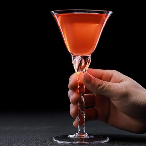 Bar Infusion Cocktail Glass – Bend Martini Glass-110ml | Twisted Stem, Wide Mouth, Thick Base - Image 3