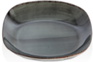 Gural Porcelain Avanos Anthracite Rectangular Platter 15x9cm- 6 Pcs Set
