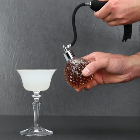Bar Infusion 100ml Diamond Round Glass Spray Bottle with Black Long Airbag - Image 6