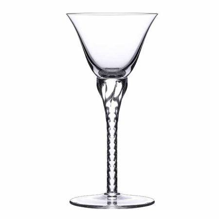 Bar Infusion Cocktail Glass – Bend Martini Glass-110ml | Twisted Stem, Wide Mouth, Thick Base