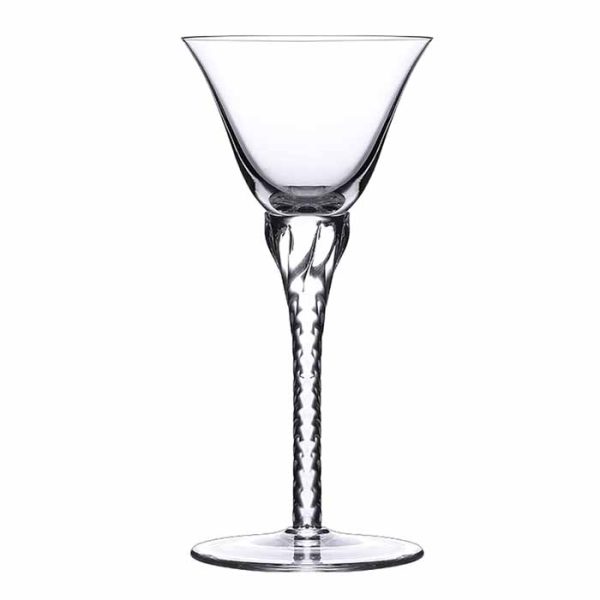 Bar Infusion Cocktail Glass – Bend Martini Glass-110ml | Twisted Stem, Wide Mouth, Thick Base