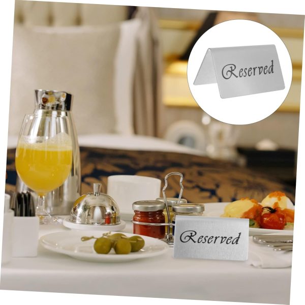Bar Infusion Stainless Steel Thin Reserved Words Table  Display - Image 3