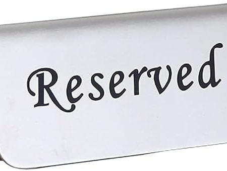 Bar Infusion Stainless Steel Thin Reserved Words Table  Display - Image 2
