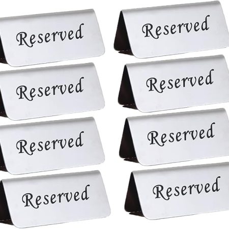 Bar Infusion Stainless Steel Thin Reserved Words Table  Display - Image 4