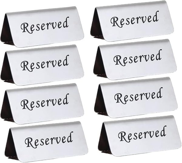 Bar Infusion Stainless Steel Thin Reserved Words Table  Display - Image 4