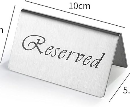 Bar Infusion Stainless Steel Thin Reserved Words Table  Display - Image 5
