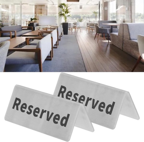 Bar Infusion Stainless Steel Thick Reserved Words Table  Display - Image 3
