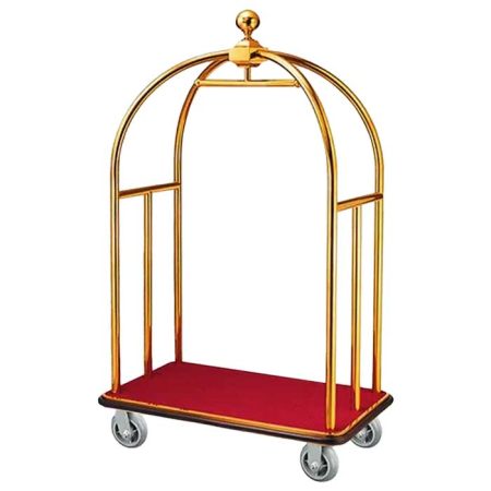 Trollex Golden Luggage Cart – Red Carpet Platform, Gold Finish - HM7501C